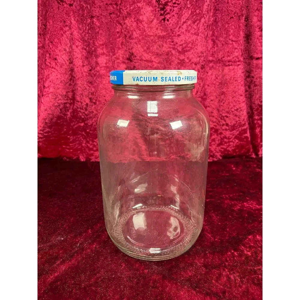 Vintage Glass Kitchen Storage Jar – Eggo Advertising Lid Mid Century Canister